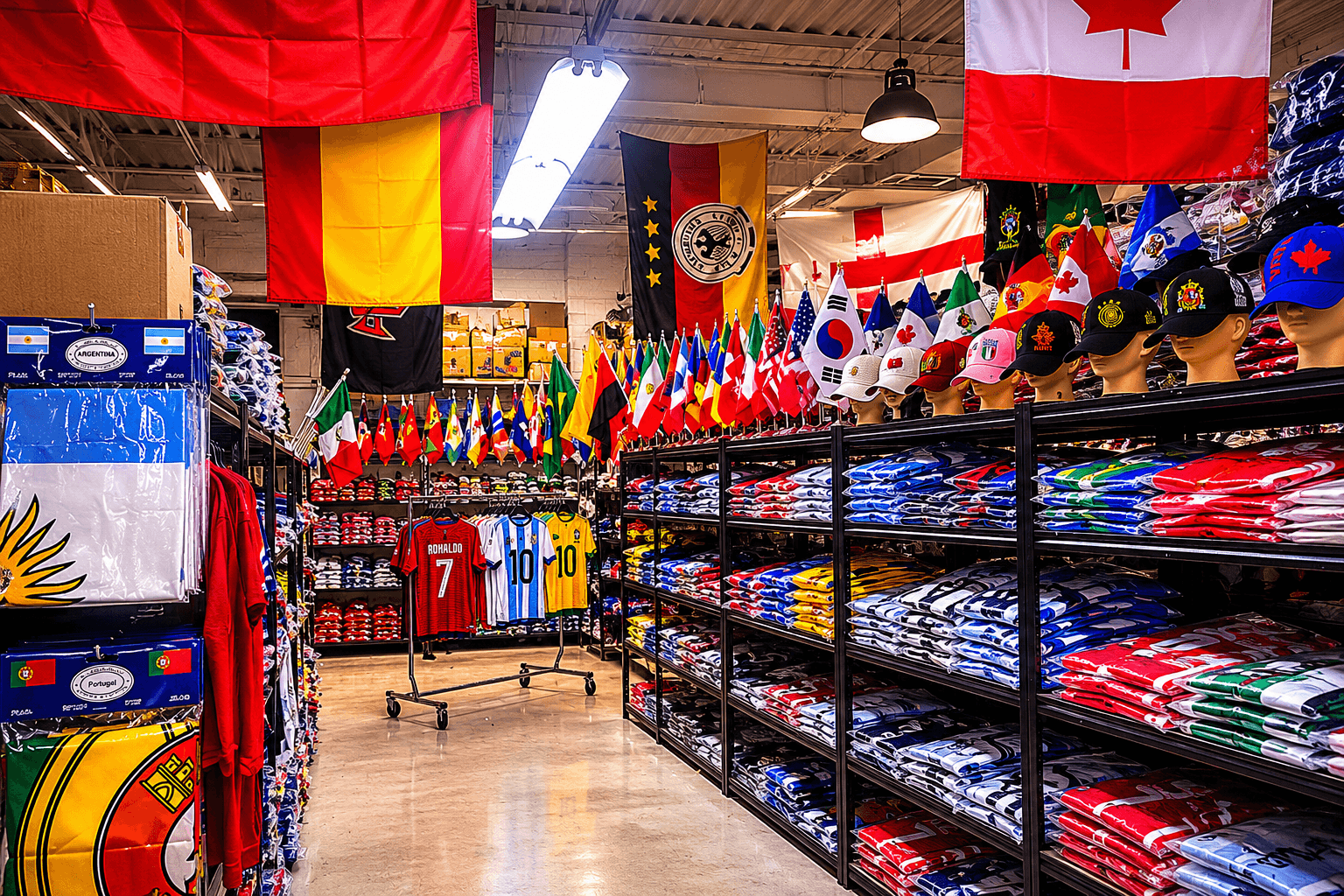 World Fan Gear warehouse inventory and stock