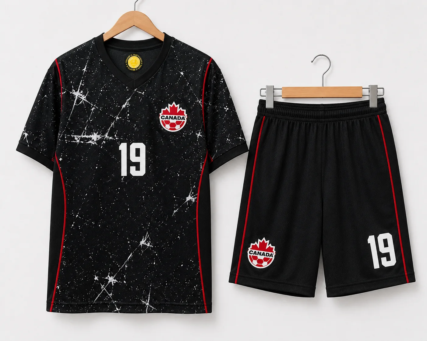 Canada Away Kit 2026 – Black Jersey + Shorts Set (Adult)