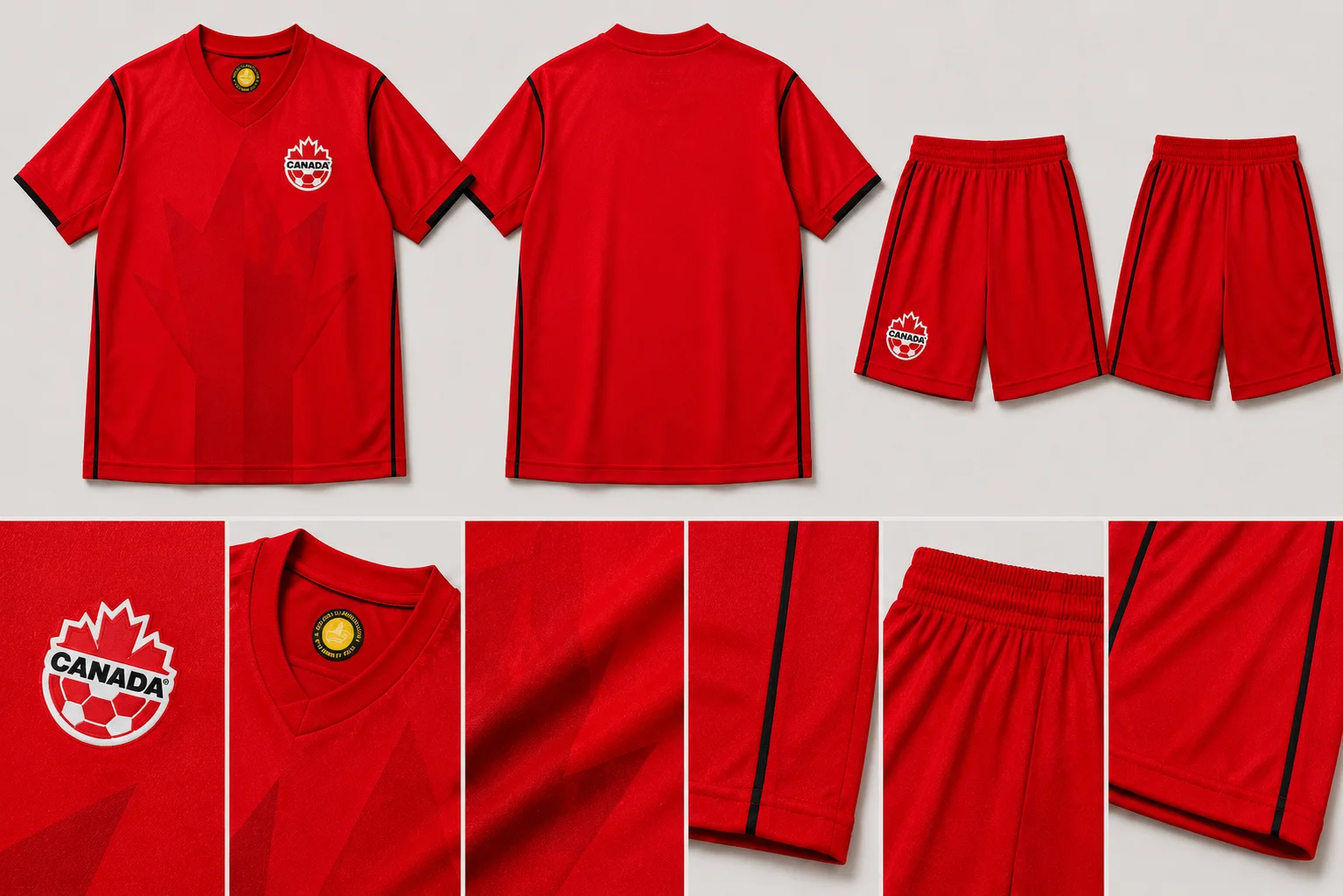 Canada Home Kit 2026 – Red Jersey + Shorts Set (Adult)