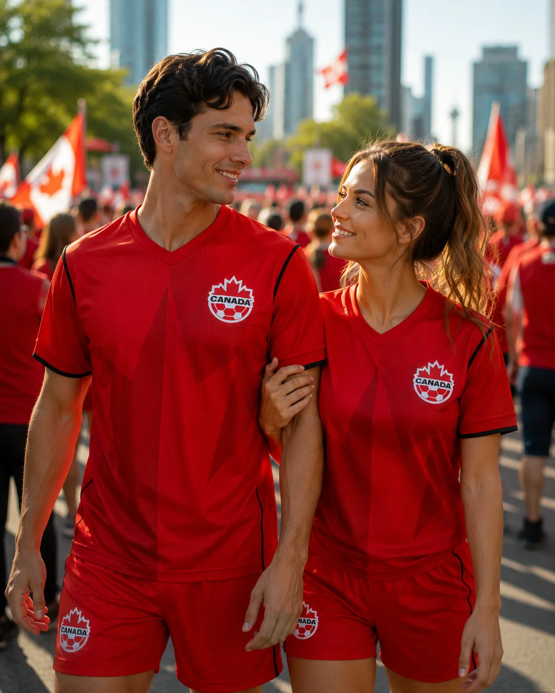 Canada Home Kit 2026 – Kids Red Jersey + Shorts Set