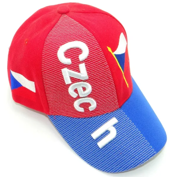 Czech Republic Flag 3d Embroidered Cap