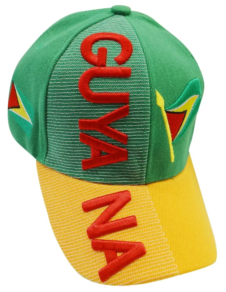 Guyana Flag 3d Embroidered Cap