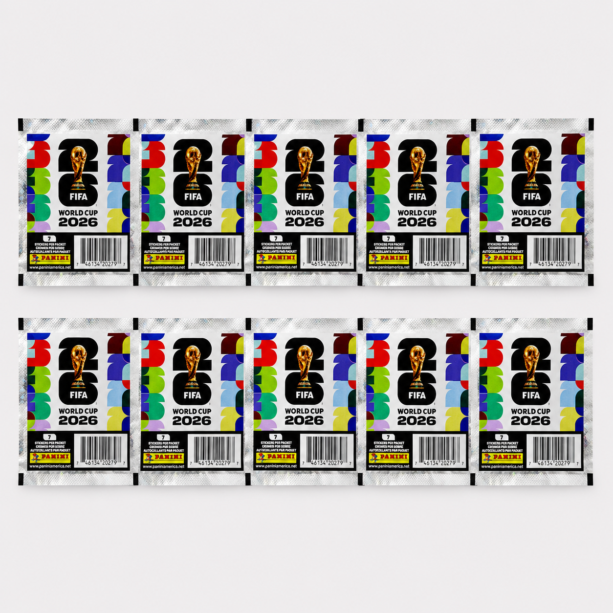 Panini FIFA World Cup 2026 Sticker Packs – 10 Packs