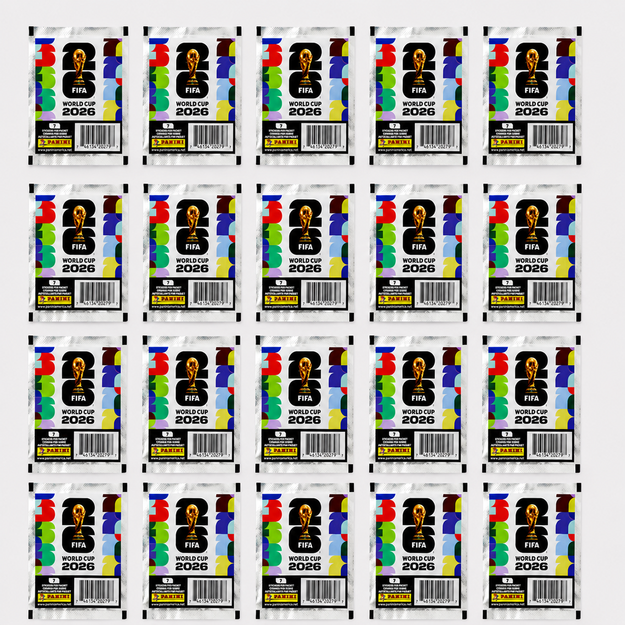 Panini FIFA World Cup 2026 Sticker Packs – 20 Packs