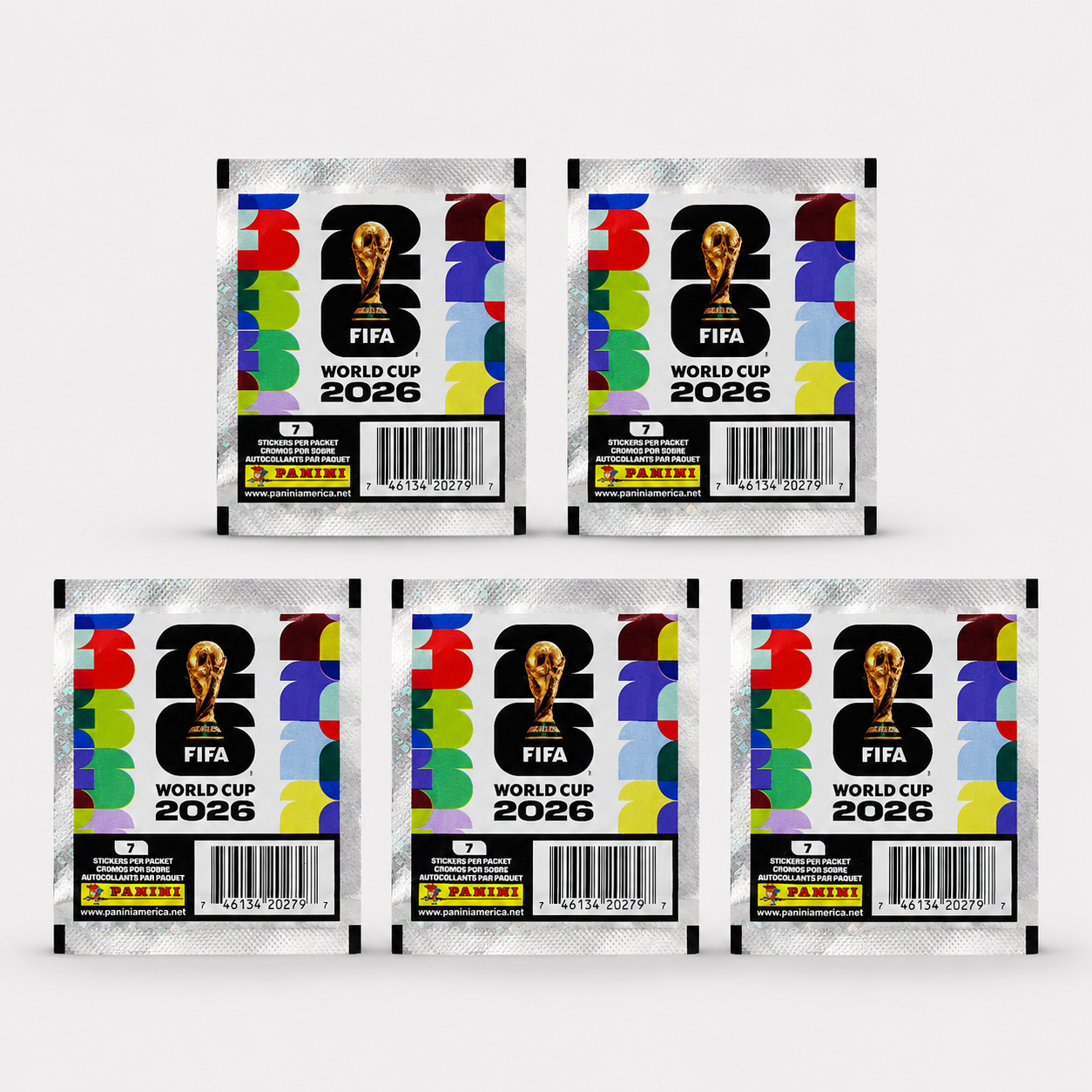 Panini FIFA World Cup 2026 Sticker Packs – 5 Packs